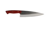 HAWK Knife Chefmesser N690 mit stabilisierten Holzgriffen in Rot