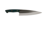 HAWK Knife Chefmesser N690 mit stabilisierten Holzgriffen in Blau Grün 