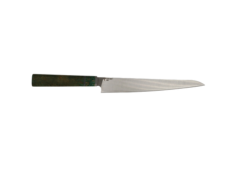 Sujihiki Küchenmesser N690 mit stabilisiertem Griff grün