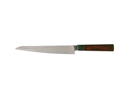 Sujihiki Küchenmesser N690 mit stabilisiertem Griff grün