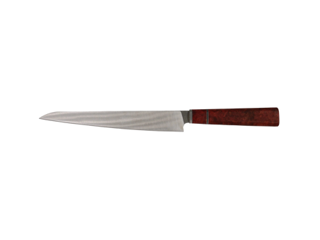 Sujihiki Küchenmesser N690 mit roter Holzgriff