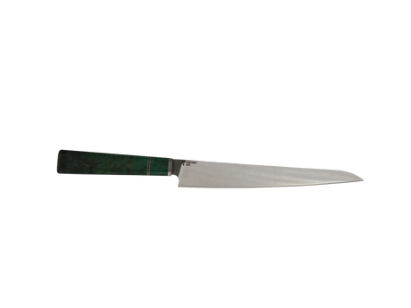 Sujihiki Küchenmesser N690 mit grünem Resin Griff 