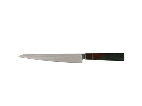 Sujihiki Küchenmesser N690 mit grünem Resin Griff 