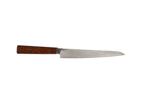 Sujihiki Küchenmesser N690 mit braunem Holzgriff