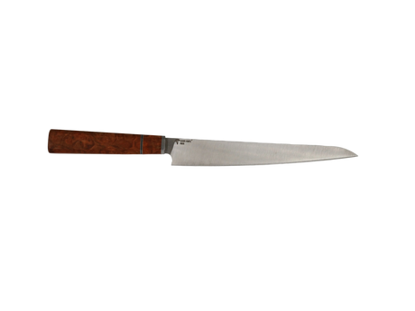 Sujihiki Küchenmesser N690 mit braunem Holzgriff