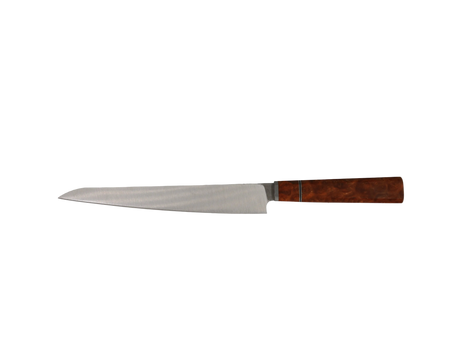 Sujihiki Küchenmesser N690 mit braunem Holzgriff