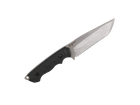 HawkKnife T03 Schwarz Stonewash – feststehendes Messer mit schwarzem Griff und Stonewash-Finish