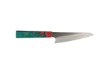 HAWK Knife Honesuki N690 mit türkis goldenem Holzgriff