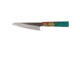 HAWK Knife Honesuki N690 mit türkis goldenem Holzgriff