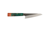 HAWK Knife Honesuki N690 mit türkis rotem stabilisiertem Holzgriff