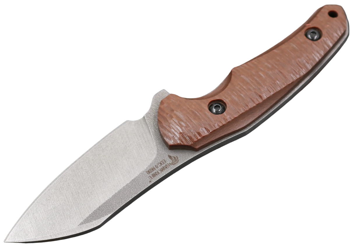 HawkKnife T09 N690 Desert mit geriffeltem Kompaktlaminat-Griff