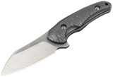 HawkKnife T09 N690 Schwarz mit geriffeltem schwarzem Kompaktlaminat-Griff