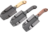 Messerfieber Woodpecker N690 mit schwarzer Kydex-Scheide und Griffvarianten