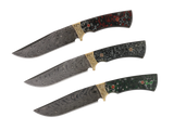 Messerfieber Arkan 130 Damastmesser mit drei Micarta-Griffvarianten