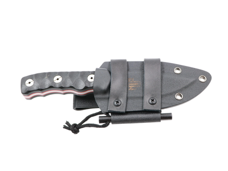 Kydexscheide Ignis – Vorderansicht, passgenauer Sitz und Clip/Befestigung