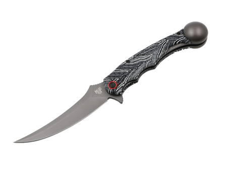 Ironroots Angler-Klappmesser mit Fischbetäuber – Crazy Micarta Griff, schlanke Klinge, Studiofoto auf weiß