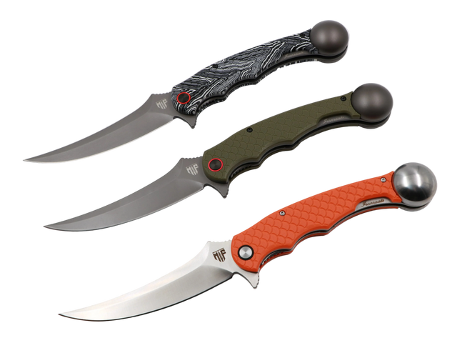 Ironroots Angler-Taschenmesser  Klappmesser mit integriertem Fischbetäuber, drei Griffvarianten (Micarta, Oliv, Orange)