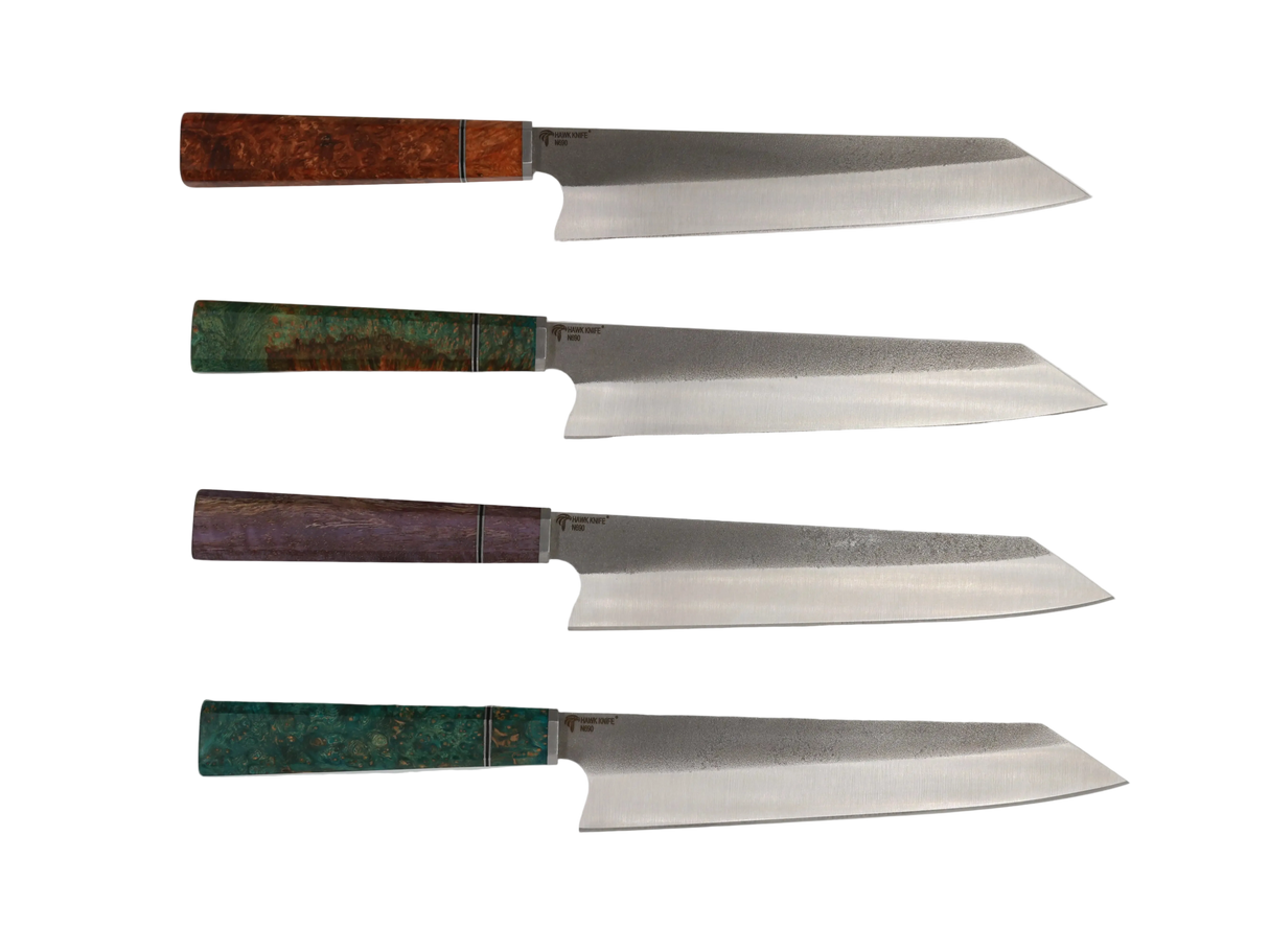 HAWK KNIFE Kiritsuke Küchenmesser N690 mit Maserung Grif.