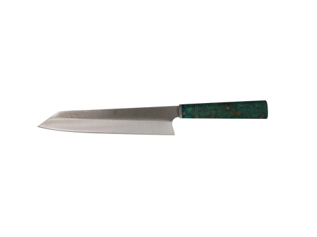 HAWK KNIFE Kiritsuke Küchenmesser N690 mit türkis Maserung Grif