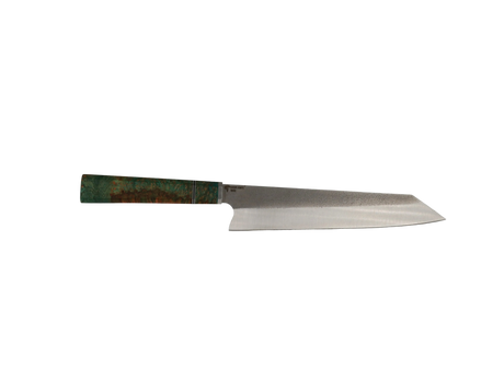HAWK KNIFE Kiritsuke Küchenmesser N690 mit grün-brauner Maserung Griff