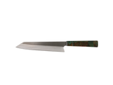 HAWK KNIFE Kiritsuke Küchenmesser N690 mit grün-brauner Maserung Griff