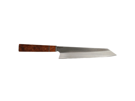 HAWK KNIFE Kiritsuke Küchenmesser Messer N690 mit braunem Maserung Griff