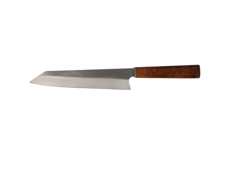 HAWK KNIFE Kiritsuke Küchenmesser Messer N690 mit braunem Maserung Griff