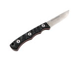 Lumen Messer – Seitenansicht der Klinge (D2, 60 HRC) mit G10 Griff