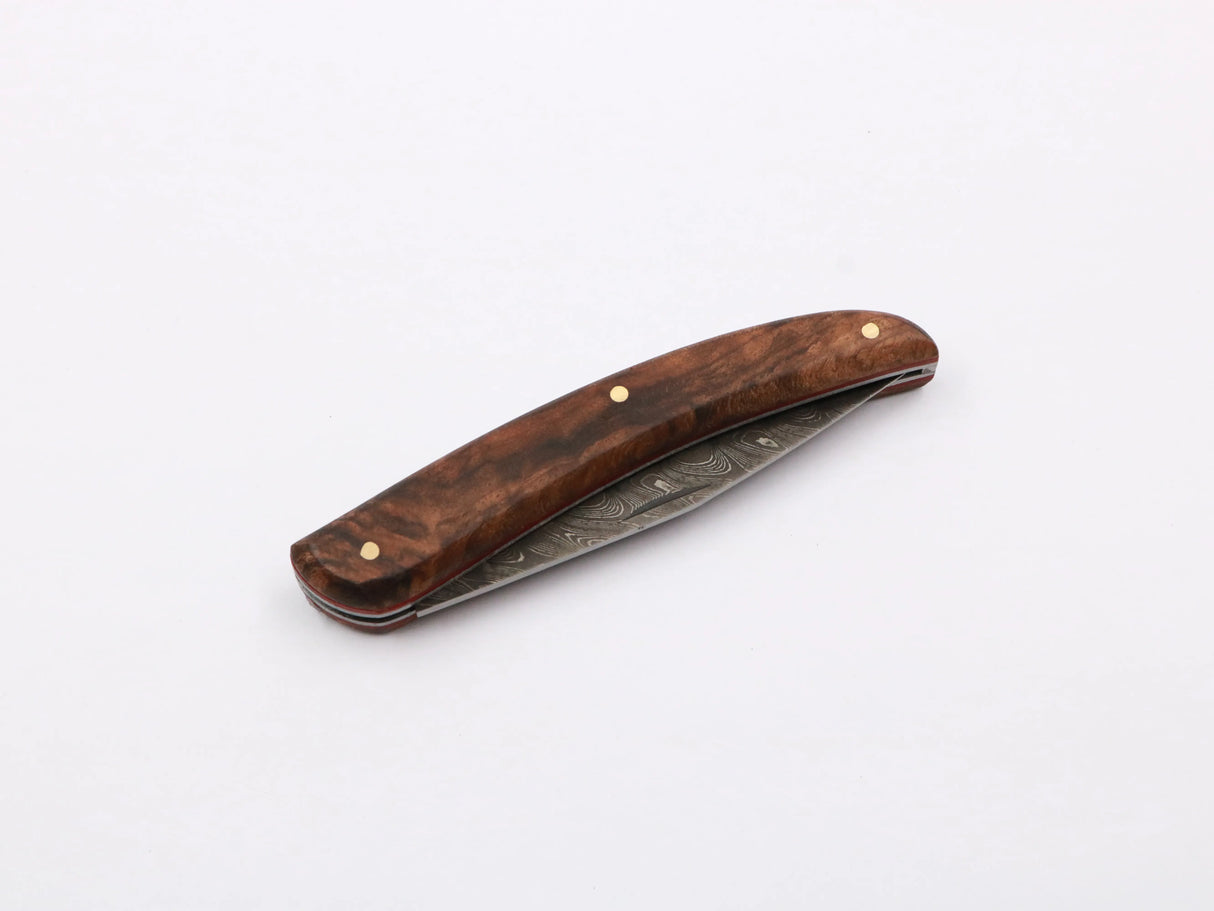 Messerfieber Laguiole Wood – elegantes Taschenmesser mit Holzgriff Walnuss und Laguiole-Design

