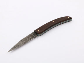Laguiole Taschenmesser aus Damaststahl mit Wengegriff – Messerfieber Laguiole Wood – elegantes Taschenmesser mit Holzgriff und Laguiole-Design

