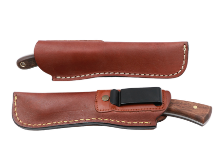 MF Wald-Set Edelstahlmesser mit Lederscheiden Walnuss 