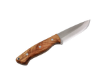 Waldstachel Messer mit hellem Olivenholzgriff – strukturierte Maserung