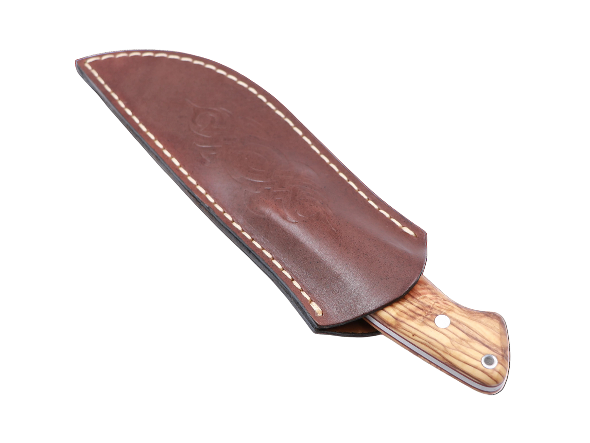 Waldstachel Outdoor Messer mit Lederscheide – braun