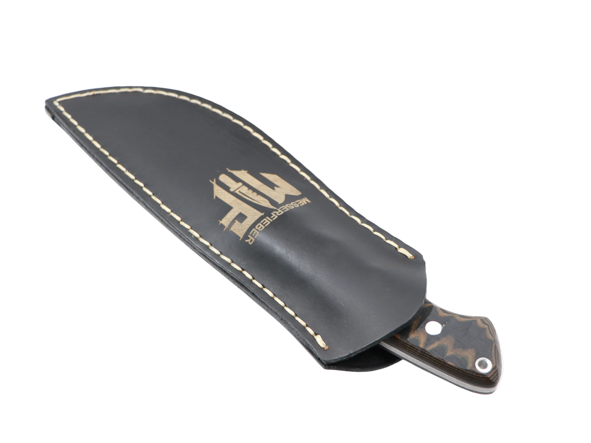 Waldstachel Messer mit schwarzer Lederscheide – Outdoor Zubehör