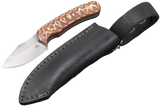 Messerfieber Ask Brown Pattern mit schwarzer Lederscheide