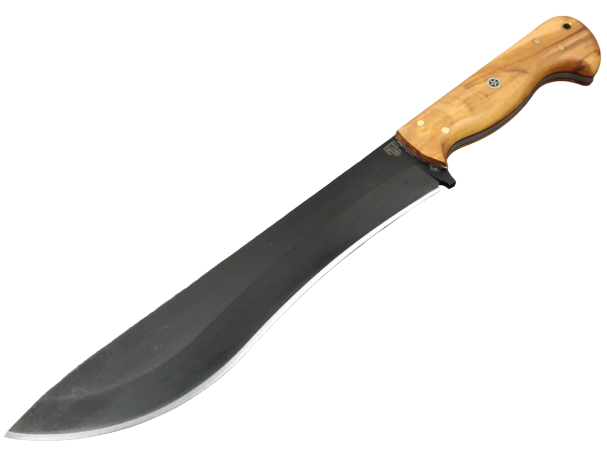 Messerfieber Myrk mit dunkler Klinge und natürlichem Olivenholzgriff