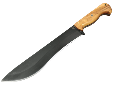 Messerfieber Myrk mit dunkler Klinge und natürlichem Olivenholzgriff