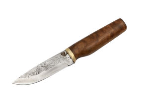 Handgefertigtes Messerfieber Nordic Grain Puukko mit Maßerpappel-Griff und 50CrV4-Stahlklinge