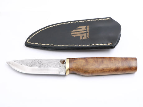 Nordic Grain Puukko Messer mit Lederscheide – hochwertiges nordisches Handwerksmesser aus Deutschland