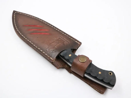 Orca Schneidwerkzeug und zugehöriges Etui nebeneinander arrangiert in neutraler Studioaufnahme.