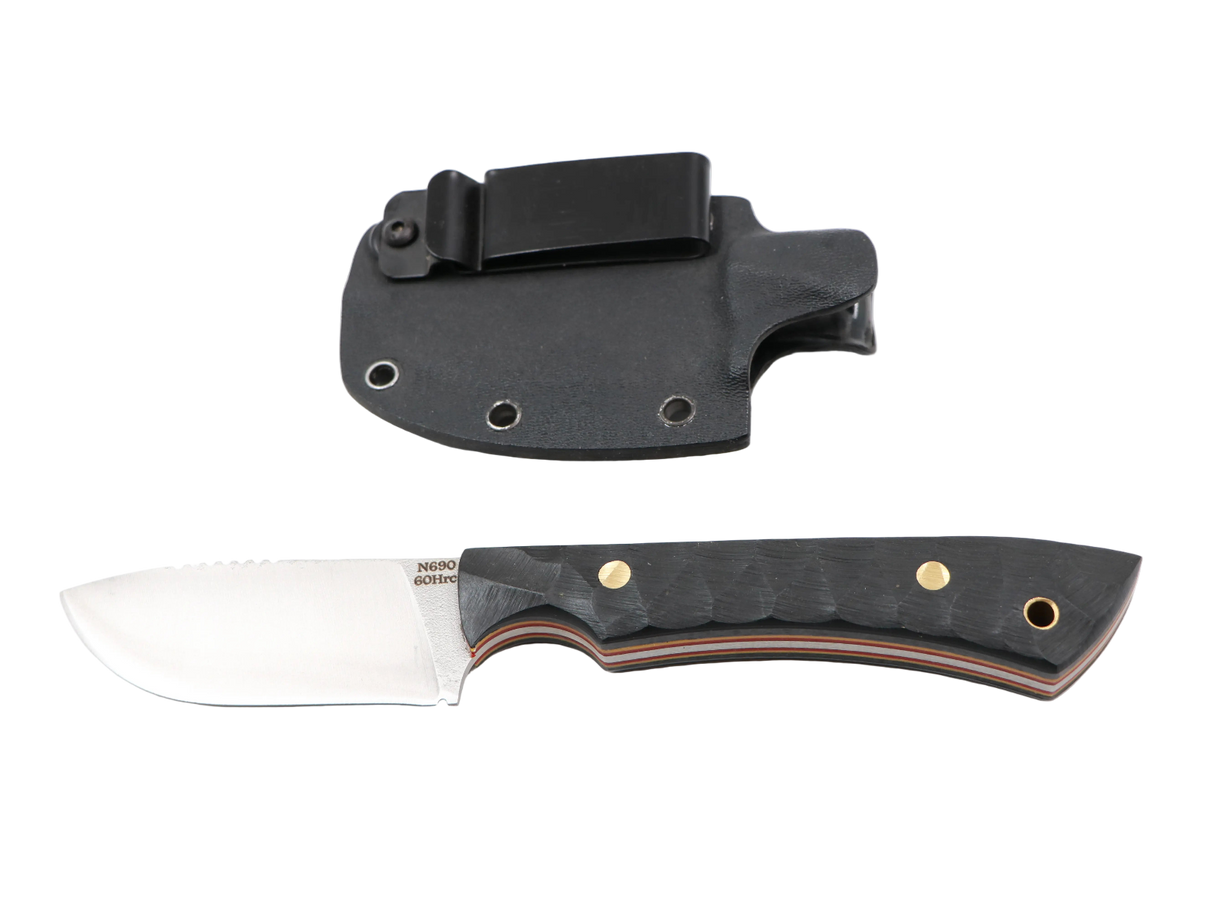 Schwarze Kydexscheide mit Clip für das Messerfieber Schattenzwerg EDC-Messer