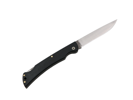 Messerfieber Slipstream – geöffnetes Taschenmesser, Klinge und schwarzer Griff im Detail