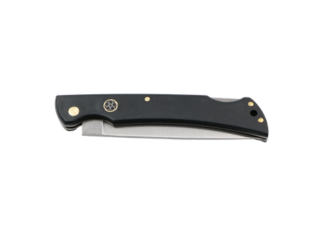 Messerfieber Slipstream – geschlossen, Griffdetail mit Mosaik-Pin schwarz