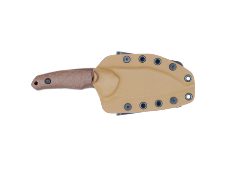 HawkKnife T09 N690 Desert mit passender Kydex-Scheide