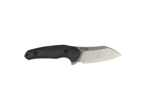 HawkKnife T09 N690 Schwarz mit geriffeltem schwarzem Kompaktlaminat-Griff