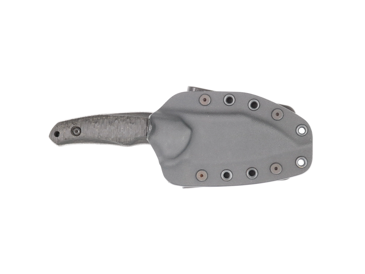 HawkKnife T09 N690 Schwarz mit schwarzer Kydex-Scheide