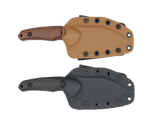 HawkKnife T09 N690 Varianten mit Desert und schwarzer Kydex-Scheide