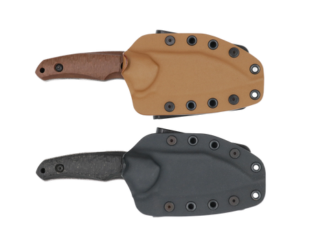HawkKnife T09 N690 Varianten mit Desert und schwarzer Kydex-Scheide