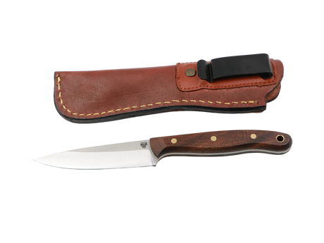 MF Waldspitze Full-Tang Messer Walnussholz mit Lederscheide