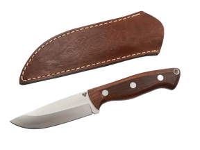 Hochwertiges Messer aus der Waldserie – robustes Outdoor- und Jagdmesser mit langlebiger Klinge, ergonomischem Griff und handgefertigter Lederscheide. Perfekt für Naturfreunde und Abenteurer.